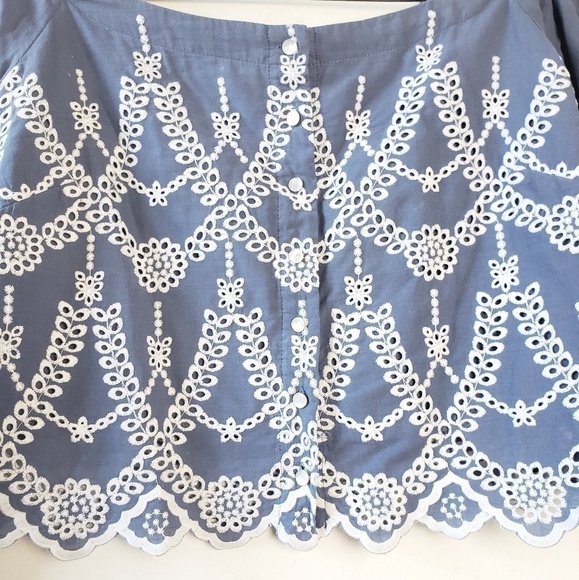 KENDALL & KYLIE Off the Shoulder Eyelet Crop Top! - Picture 5 of 8